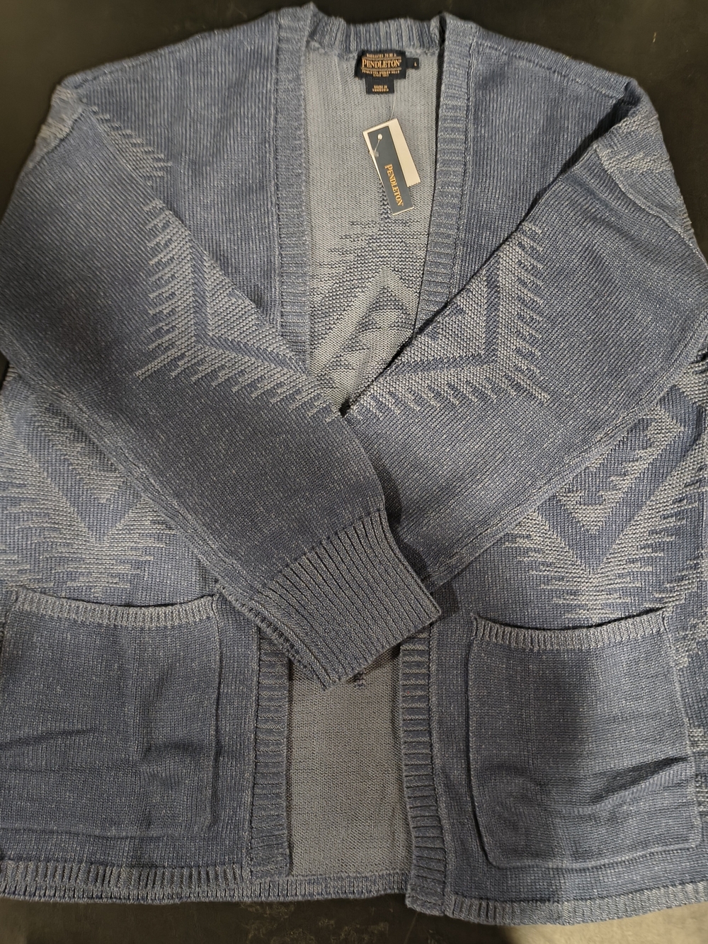 Pendleton Women’s Blue Patterned Cardigan Sweater Size Large